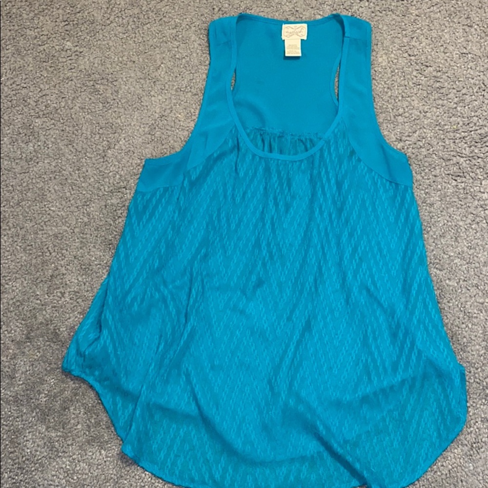 Sheer Teal Tank Top
